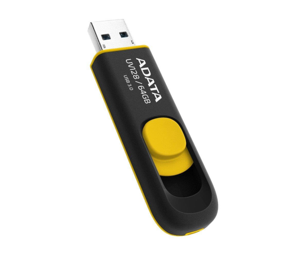 ADATA 64GB DashDrive UV128 czarno-żółty (USB 3.1) - 403509 - zdjęcie 2